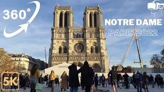 Notre-Dame de Paris 2022, Paris 360° VR Walking Tour@4K/5.7K