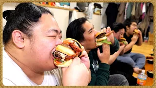 [Sumo food]🍔Arranged cheeseburger, chicken cutlet burger, BLT burger / About Osuki Maike