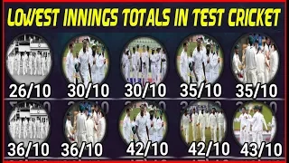 Top 10 Lowest Innings Totals In Test Cricket History | Top Planet