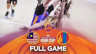 Malaysia v Mongolia | Full Basketball Game |  FIBA Women's Asia Cup 2023 - Division B