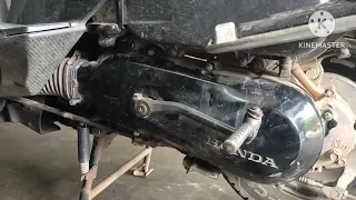 honda dio het  transmission belt change