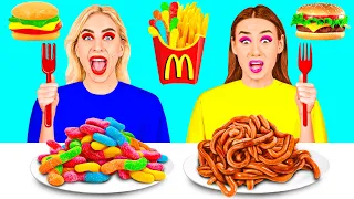 Nourriture Gommeuse vs Alimentaire Réel Défi #2 par BooBoom Challenge