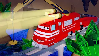 Troy le Train - Bill le Bulldozer est coincé dans un tunnel ! La Ville des Voitures 🚓 Dessin animé
