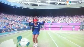 Serena Williams crip walking after winning Olympic Gold in London 2012.