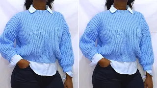 EASY Crochet Sweater Tutorial | How to crochet a trendy puff sleeve sweater tutorial | DIY sweater