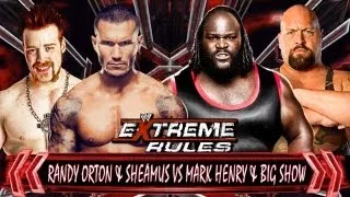 WWE Extreme Rules 2013 : Randy Orton & Sheamus vs Mark Henry & Big Show Match