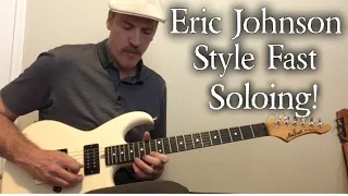 Blues Rock Solo With Eric Johnson Style Fast Pentatonics... Hendrix, Clapton, Blackmore Style