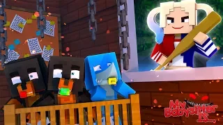 MY BABYSITTER IS..... HARLEY QUINN !!! Minecraft w/ Sharky, Donut the Dog and Baby Max