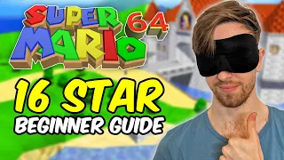 Super Mario 64 - 16 Star Blindfolded FULL Tutorial by Bubzia