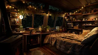 Rain's Embrace | Campervan Chronicles In The Enchanted Woods | A Symphony Of Rain | Peaceful Rain