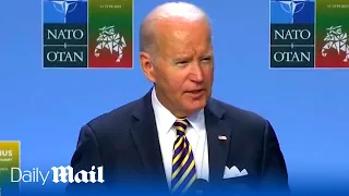 Joe Biden calls Zelensky 'Vladimir' before SNAPPING at reporters at NATO conference