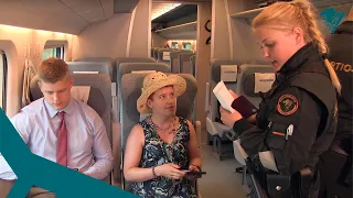 Rajatarkastukset Allegro-junassa | Пограничный контроль в поезде "Аллегро"