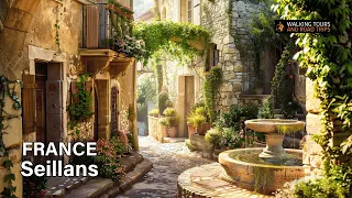 Relaxing Walks in France, Beautiful Seillans Village in the French Riviera 4k video tour