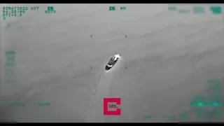 Уничтожение российских катеров типа Раптор беспилотником Байрактар близ украинского острова Змеиный