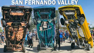 Lowrider meet hosted by OLDIES Car Club in the San Fernando Valley ft. Hoppers & Custom Classics