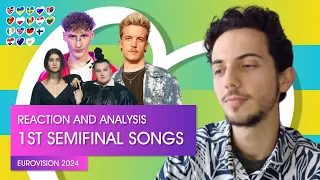 Reaction & Analysis - 1st Semifinal Songs, Eurovision 2024 🇨🇾🇷🇸🇱🇹🇬🇧🇮🇪🇺🇦🇵🇱🇭🇷🇮🇸🇩🇪🇸🇮🇫🇮🇲🇩🇸🇪🇦🇿🇦🇺🇵🇹🇱🇺