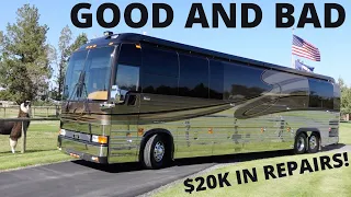 FIRST 4 MONTHS OF OWNING A 18 YEAR OLD PREVOST LIBERTY COACH