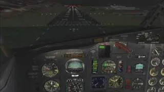 FS2004 - B727 Night Landing Madeira RWY5