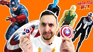 Папа РОБ и Капитан Америка. СПИННЕРЫ против злодеев MARVEL 13+