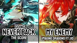 ☆Nightcore ↪"Never Going Back x My Enemy" Mashup/Switching Vocals {Lyric}