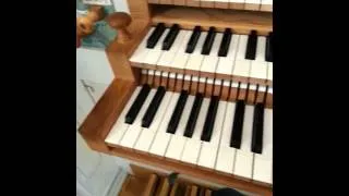 Playing the Bernard Aubertin organ in Denmark