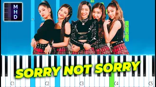 ITZY - SORRY NOT SORRY (Piano Tutorial Easy)