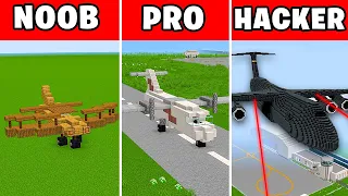 AVIÃO de NOOB vs. PRO vs. HACKER no Minecraft!