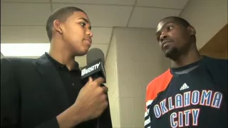 As HS freshman, Karl-Anthony Towns interviews Kevin Durant