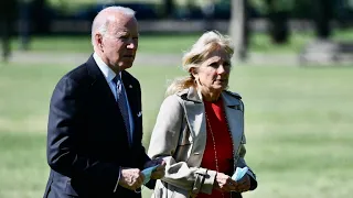 President Biden delivers remarks at a school with first lady Jill Biden