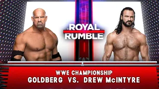 Drew McIntyre vs. Goldberg — WWE Title Match: Royal Rumble 2021 WWE 2K23 4K