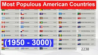 Most Populous American Countries (1950 - 3000) South and North America Population