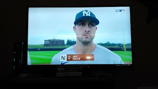 Joey Gallo is playing in the Field of Dreams game (excuse the background noise)