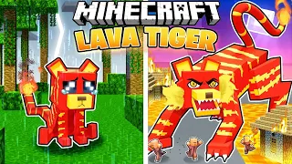 I Survived 100 DAYS as a LAVA TIGER in Minecraft Hardcore World... (Hindi) || AB