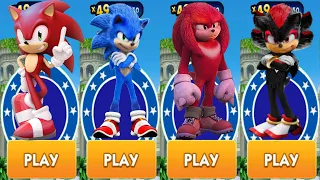 Sonic Dash - Red Sonic vs All Movie Characters Unlocked defeat All Bosses Eggman Zazz