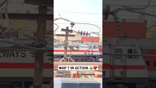 WAP 7 IN ACTION 🇮🇳♥️ #india #railways #indianrailways #ytshort #ytshorts #indianrailway #locomotive