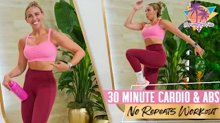 NO REPEATS Cardio and Abs Workout -[BODYWEIGHT ONLY!]  | STF - Day