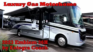 Gas Luxury Motorhome - 2023 Emblem 36H by Entegra Coach #luxury