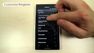 How to customize the ringtone and notification on Sony Xperia Acro S