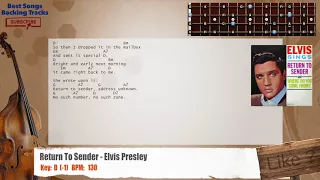 🎻 Return To Sender - Elvis Presley Bass Backing Track with chords and lyrics