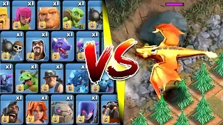 EVERY SINGLE TROOP vs NEW SINGLE PLAYER MAPS! - Clash Of Clans - THE DRAGON LAIR CHALLENGE!