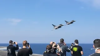 RAFALE low pass on aircraft carrier Charles De Gaulle - 11/04/2020