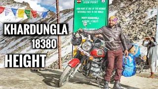 KHARDUNGLA PASS || AJMER TO LADAKH RIDE || LADAKH BIKE RIDE JUNE 2018 ||