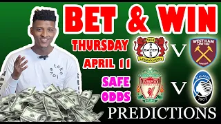 Europa League & Europa conference League Football Prediction Today 11-04-2024 | Betting tips Today