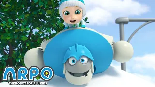 Arpo the Robot | BROKEN SLEIGH on a Snow Day! | NEW VIDEO | Funny Cartoons for Kids | Arpo & Daniel