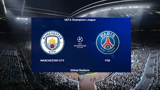 Manchester City vs PSG - UEFA Champions League UCL Messi vs Man City - eFootball PES 2021