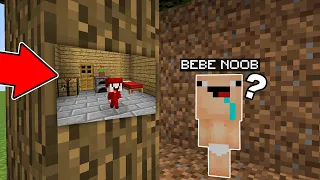 Me Hice DIMINUTO Para Esconderme de BEBE NOOB *ESTA ENOJADO* | el Mejor Escondite de MINECRAFT