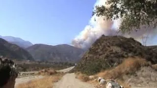 wildfire during white sage picking near I-15 oct 3 2009