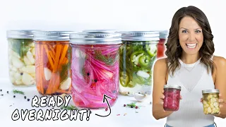 How to Quick Pickle ANY Vegetable! (Overnight Recipe)