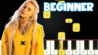 Lovely - Billie Eilish | Beginner Piano Tutorial | Easy Piano