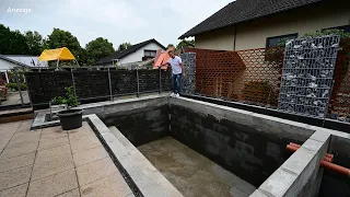 Modern Koi Blog #3947 - Fabians ziemlich perfekt gemauerter 21.200 Liter Teich